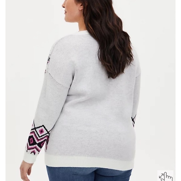 Torrid Pullover Drop Sleeve Crew Neck Sweater size 1 - Picture 3 of 16